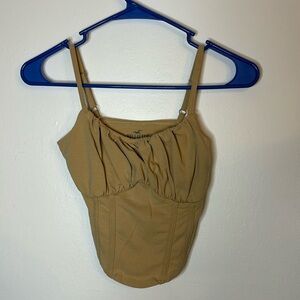 Hollister Crop Top Tan Size S Like New